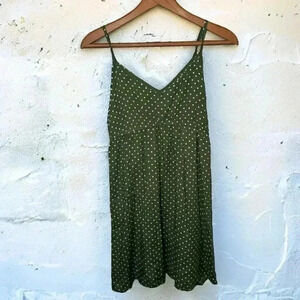 La vie  en rose green pin up babydoll style mini dress S